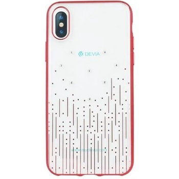 DEVIA Калъф с Камъни SWAROVSKI за iPhone XS/X, DEVIA Meteor Soft Case, Червен (6938595306099)