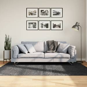 vidaXL Килим IZA с къс косъм, скандинавски вид, антрацит, 140x200 см (375429)