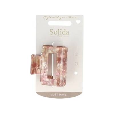Solida Haarklammer rechteckig rosa Sponky do vlasů Unisex 26 g