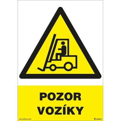 Walteco Pozor - vozíky 210x297mm, formát A4, plastová tabuľka Množstvo: 1 ks , 20039