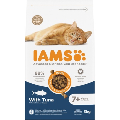 IAMS Advanced Nutrition Senior Cat 7+ s tuniakom 2 x 3 kg