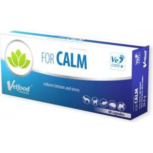 VetFood For calm - хранителна добавка за котки и кучета, податливи на стрес, 60 капсули - Полша
