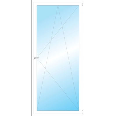 OKNA HNED Plastové okno 95x208 cm (950x2080 mm) bílé otevíravé a sklopné pravé