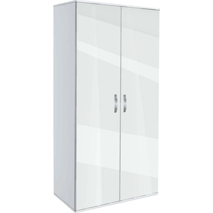 Bogdan Furniture G Двукрилен гардероб Мебели Богдан, модел BM-Ava 2, бял гланц