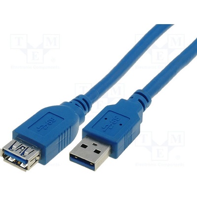 VCom CU302-018-PB USB 3.0, USB A zásuvka, USB A vidlice, niklovaný, 1,8m