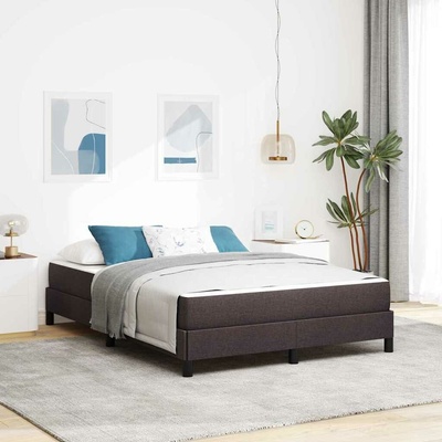 zahrada-XL 3398489 Postel s boxspringem s matrací Tmavě hnědá textil