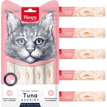 Wanpy Cat Creamy Lickable Treats Tuna & Shrimp 5 x 14 g