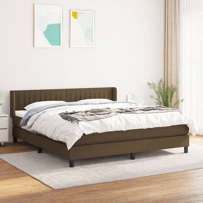 vidaXL 11461.3129884 Boxspring postel s matrací tmavě hnědá textil
