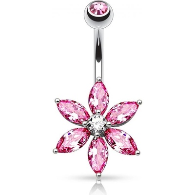 Marre piercing do pupíku kytička HWNZ0016-PC
