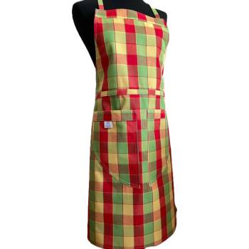 Kanafasek-CL Kuchyňská zástěra: Kostkovaná barevná