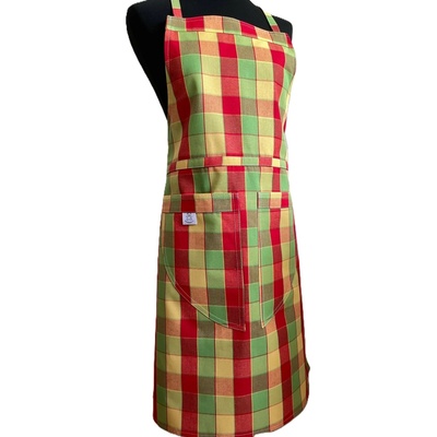 Kanafasek-CL Kuchyňská zástěra: Kostkovaná barevná