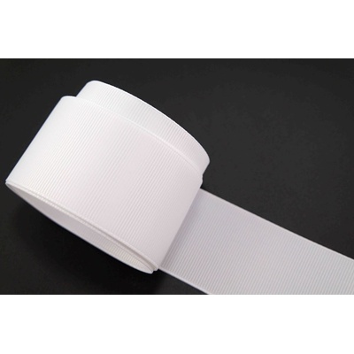 Rypsová stuha - biela - šírka 4 cm