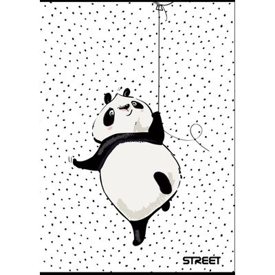 STREET Тетрадка Street, А5, бели листа, 54листа, B&W (30042-А-BLACK/WHIT)