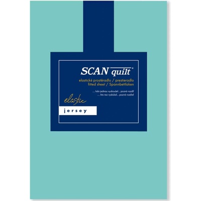 SCANquilt Prestieradlo jersey elastic tyrkysová 90x200