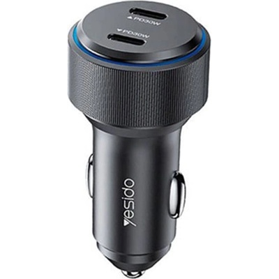 YESIDO Зарядно за кола Type-C, 60W - Yesido (Y48) - Черно