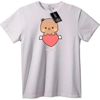 NOONEBRAND Тениска Сладко Мече с Прегръдка Сърце - XL, Black