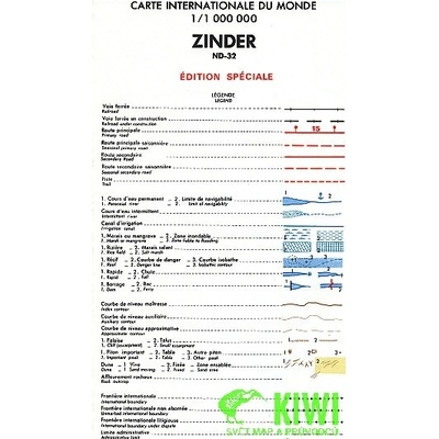 mapa Zinder 1:1 mil. Niger