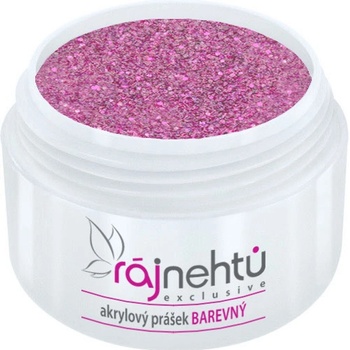 Ráj nehtů akrylový prášek Glitter Pink 5 g