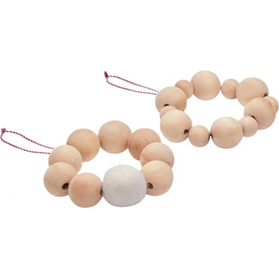 Kave Set dvou dřevěných ozdob Home Suze
