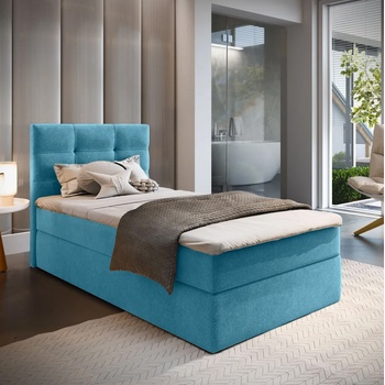 Textilomanie Glorien velvet modrá Matrac Bonell pružinový