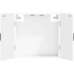 vidaXL Кабинет за дартборд HAARLEM Бял гланц 52, 5 x 10, 5 x 53, 5 см (896889)