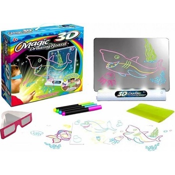 Magická světelná kreslící 3D tabulka Žralok