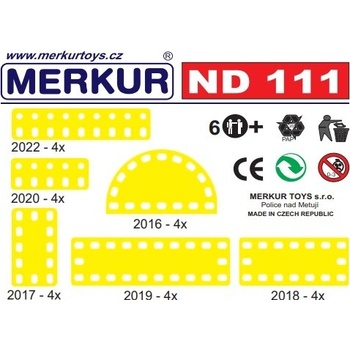 Merkur ND 111 Plastové desky malé 24ks