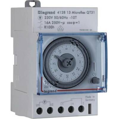 Legrand Legrand 412813 412813 časovač na DIN lištu, analógový , 1 x prepínač
