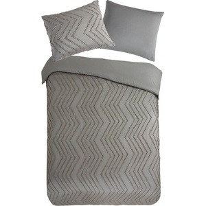 Good Morning Сиво/кафяво единично удължено спално бельо от микрофибър 140x220 cm Pure Zigzag - Good Morning (10061.86.01)
