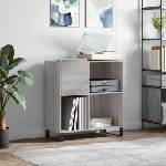 vidaXL Шкаф за винилови плочи сив сонома 84, 5x38x89 см инженерно дърво (831786)