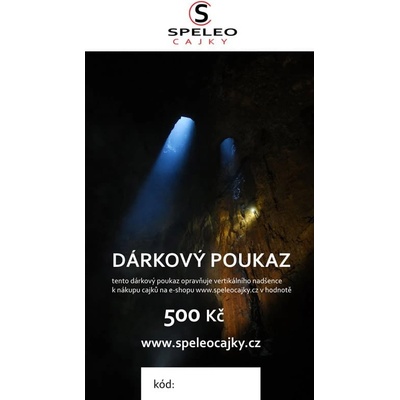 Dárkový poukaz Speleocajky - 500 Kč