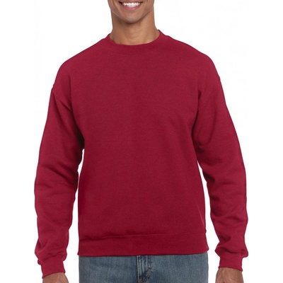 Gildan pánska mikina bez kapucne G18000 Antique Cherry Red Heather