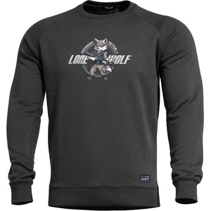 PENTAGON Пентагон Мъжки суитшърт без качулка Lone Wolf, черен (K09019-LO-01)