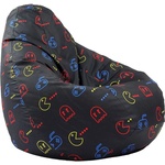 PUFRELAX Пуф, круша, 220л. , Nirvana Hobbit, Game On, Водоустойчив, Перящ се калъф, Пълнеж от Полистиролни перли, принт, 8330 (PUF-G-NH-TEXP-GAM) - topmarket
