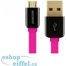 USB kabely Avacom DCUS-MIC-120P USB - Micro USB, 120cm, růžový