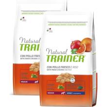 TRAINER Natural Medium Adult Čerstve kuře 2 x 12 kg