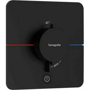 Hansgrohe ShowerSelect Comfort Q 1 функция, матово черно, скрит термостатичен смесител за душ с допълнителен изход (15589670)