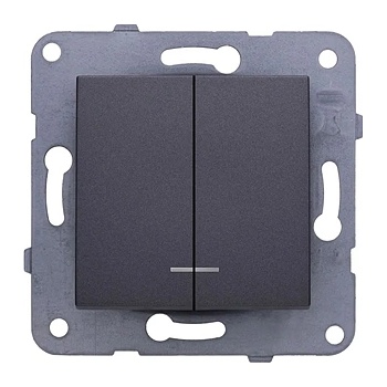 Image 1 of Panasonic КАРЕ ПЛЮС ДВОЕН КЛЮЧ СВЕТЕЩ МЕХ. Т. СИВ (wktt00102dg-eu2)