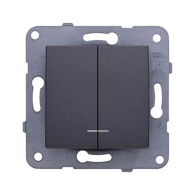 Panasonic КАРЕ ПЛЮС ДВОЕН КЛЮЧ СВЕТЕЩ МЕХ. Т. СИВ (wktt00102dg-eu2)