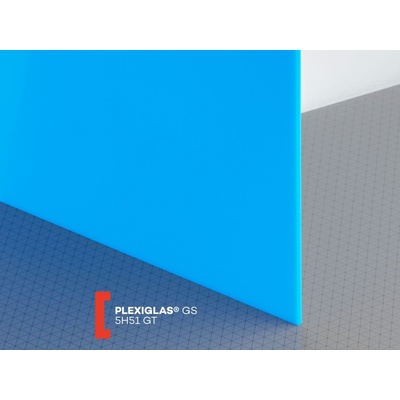 Röhm Plexiglas GS 3 mm 5H51 propustnost 5% 1010 x 2030 mm modré 1 ks