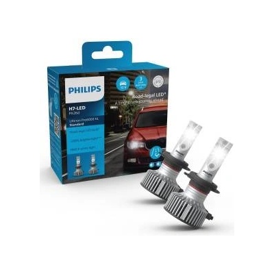 Philips Ultinon Pro6000 Standard H7-LED headlight bulb with street approval*, +220% brighter light** - 2556231