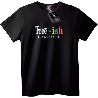 NOONEBRAND Тениска Свободен Juneteenth - 2XL, Black