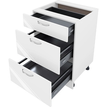 ИРИМ Долен кухненски шкаф Сити БФ-Бяло гланц-05-54 60 см