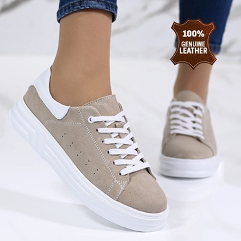 Обувки естествена кожа XF-113 Beige