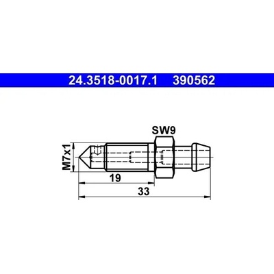 Odvzdušňovací šroub / ventil ATE 24.3518-0017.1