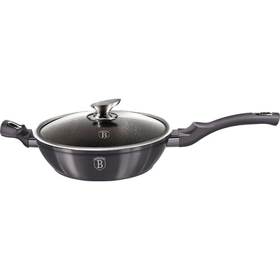 BerlingerHaus Pánev s poklicí s mramorovým povrchem Carbon PRO Line 28 cm