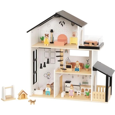TookyToy Domek pro panenky s vybavením