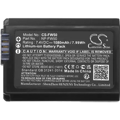 Cameron sino Батерия за фотоапарат и камера Sony NP-FW50 LiIon 7.4V 1080mAh Cameron Sino (CS-FW50)