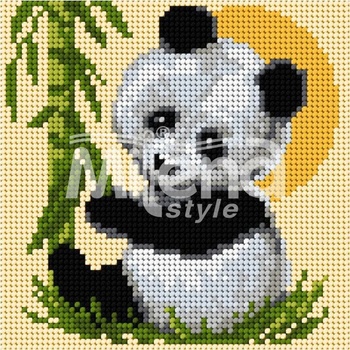 Image 1 of Milena Style Панда - гоблен с щампа с конци Ariadna