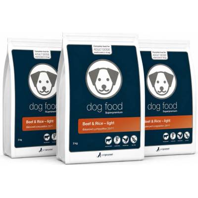 Petgourmet Superprémiové Menší plemena Light Hovězí 3 x 3 kg (9 kg)